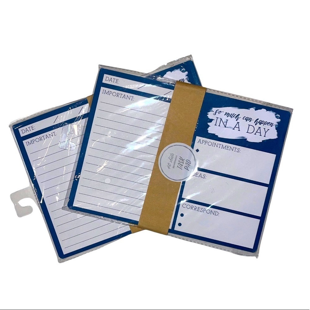 Bundle of 2 Task Pads (40 sheets each) NWT